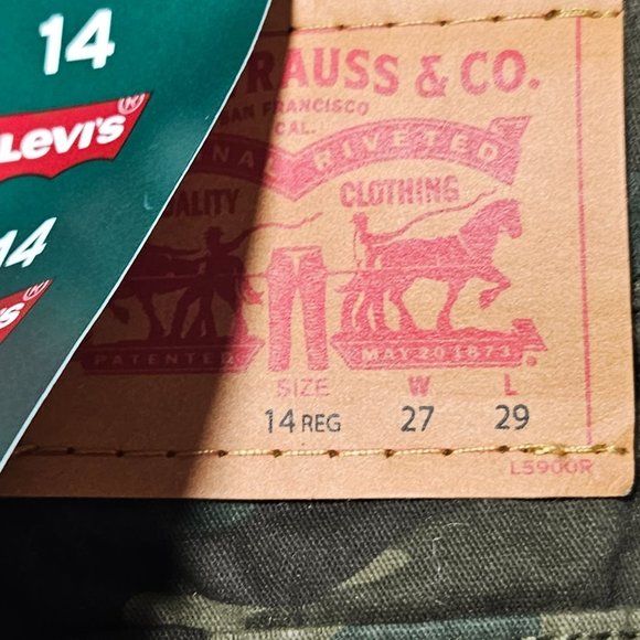 Levis Youth Camo Jogger Jeans Boys Size 14 Drawstring Cuffed Ankle Pants - Picture 3 of 5